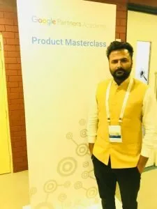Digiwolves team member at the Google India office for the Product Masterclass