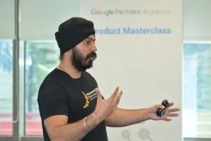 Break between sessions at the Google India office
