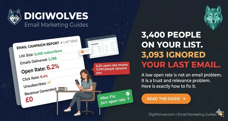 3,400 People on Your Email List. 3,093 Ignored Your Last Email. A Low Open Rate Is Not an Email Problem. It Is a Trust and Relevance Problem.