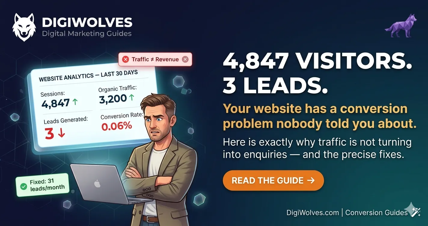 4,847 Visitors Last Month. 3 Leads. Your Website Has a Conversion Problem Nobody Warned You About.