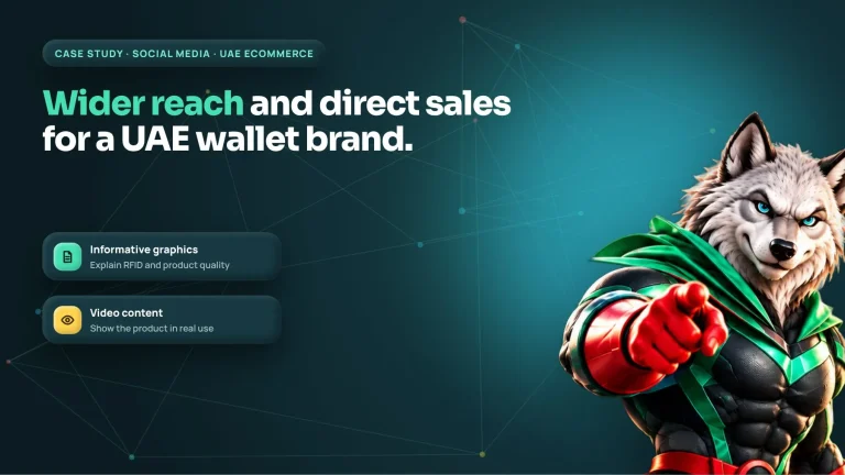 Social media marketing case study: Facebook and Instagram growth and direct sales for a UAE wallet brand