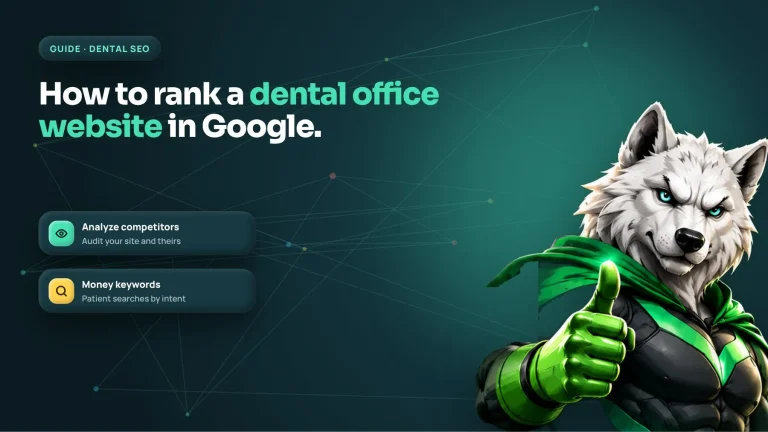 Dental SEO guide cover: how to rank a dental office website on top of Google