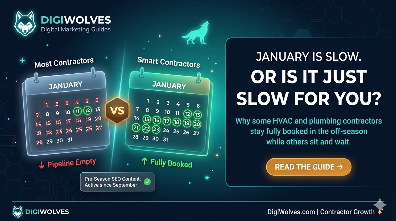January Is Slow. Or Is It Just Slow for You? Why Some HVAC and Plumbing Contractors Stay Fully Booked in the Off-Season While Others Sit and Wait.