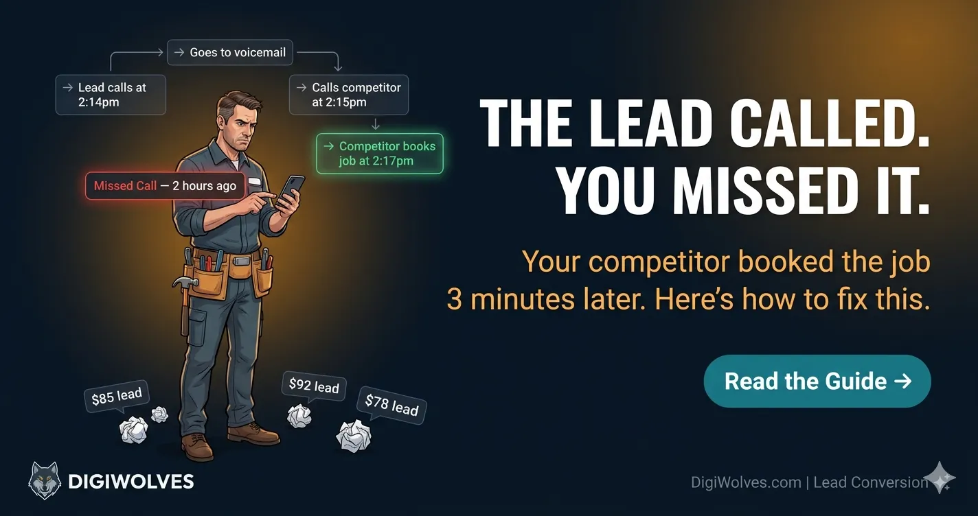 The Lead Called. You Did Not Answer. Your Competitor Booked the Job Three Minutes Later. Here Is How to Stop Losing Paid Leads Before You Ever Speak to Them.