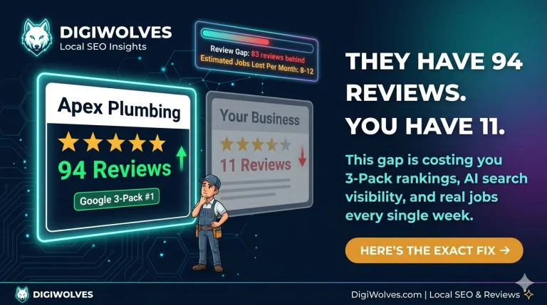 Your Competitor Has 94 Google Reviews. You Have 11. This Is Not a Small Gap It Is the Reason You Are Losing Jobs Every Single Week.